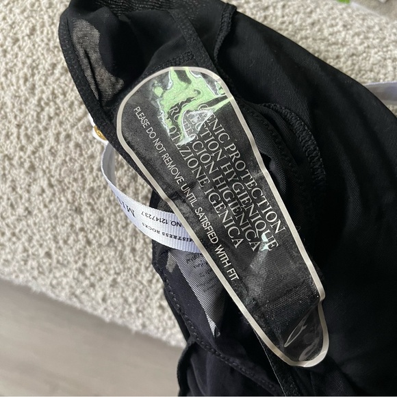 NWT Mistress Rocks One-Shoulder Ruched Mesh Sheer Bodysuit Black Size XS - Picture 8 of 10